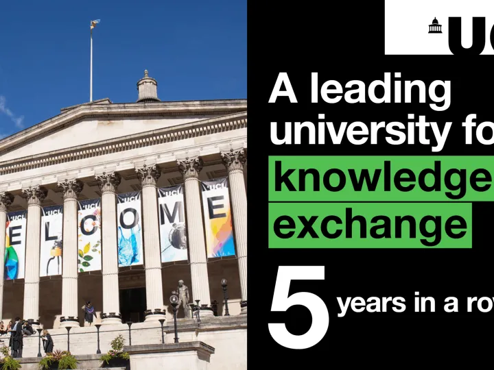 UCL graphic with portico and KEF ranking