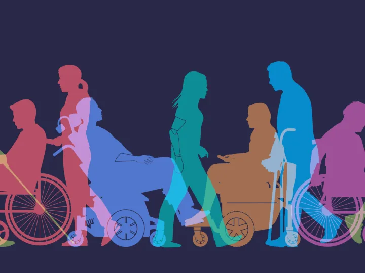 Group of People with Different Disabilities