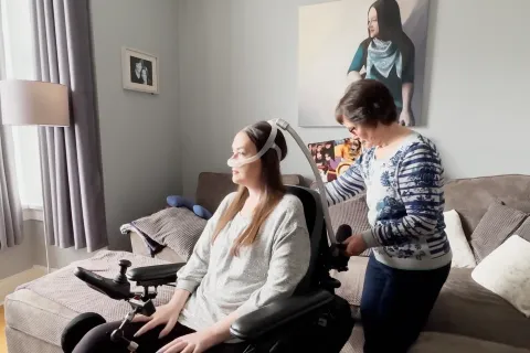 ALS patient in wheelchair - Trace Neuroscience 