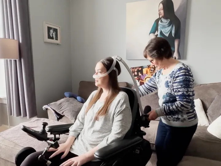 ALS patient in wheelchair - Trace Neuroscience 